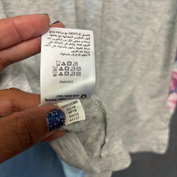 Ideology XXL Graphic Floral Tee Be Yourself Love Yourself Activewear Top Flowy - Picture 11 of 12